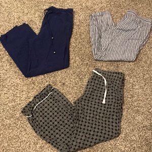LOT of 3 pairs of Pajama Bottoms womans